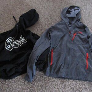 2 - Men's Small Hoodies Champion Black and The North Face Gray ***Barely Worn***